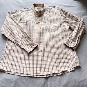 Barbour Sporting Tattersall Shirt Men XL Button Down Comfort Fit Relaxed Luxury